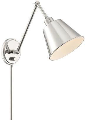 Crystorama Mitchell 1 Light Polished Nickel Task Sconce