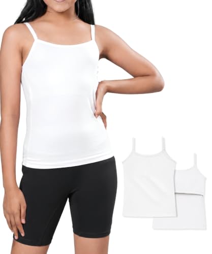 Image of Lily Chic Padded Camisole for Girls, Cotton Puberty Slip, Pack of 2