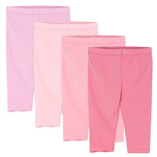 Image of HonestBaby Baby-Girls Multipack Leggings Skinny, Flare and Cargo Pants Organic Cotton for Infant Baby Girls, Toddlers, Little Kids