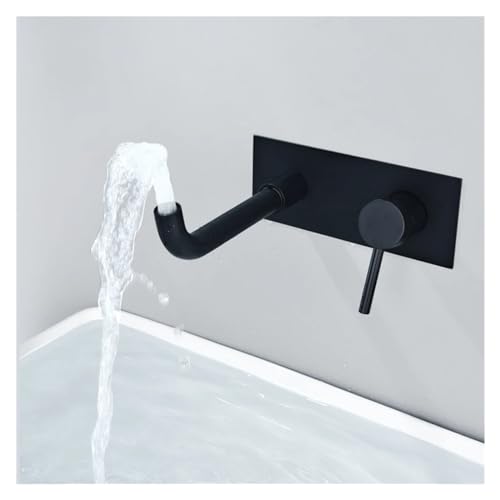 Robinet d'évier rond mural eau chaude froide mitigeur lavabo inox doré
