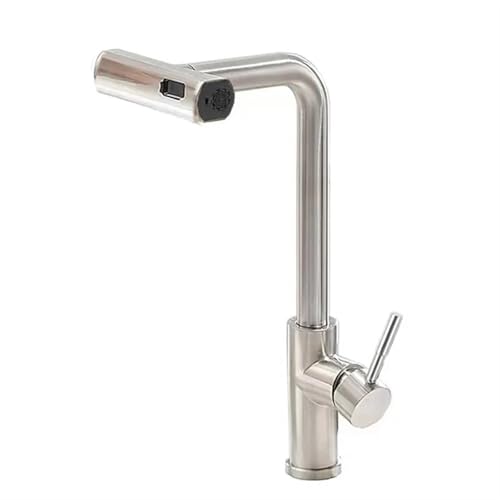 Robinet extractible 3 en 1 anti-éclaboussures avec mitigeur cascade noir