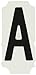 Brady 6450-A, Quik-Align Labels, 2" Height, Black, Legend "A" (10 per Package)