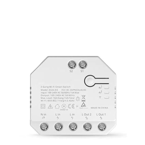 Moliuoly DualR3/Lite Interruptor de 2 vías Smart Home Conversión Control remoto inalámbrico App