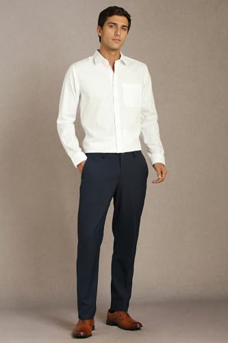Image of Louis Philippe Men's Slim Fit Easy to Iron Everyday wear Premium Cotton Full Sleeve Solid Formal Shirt