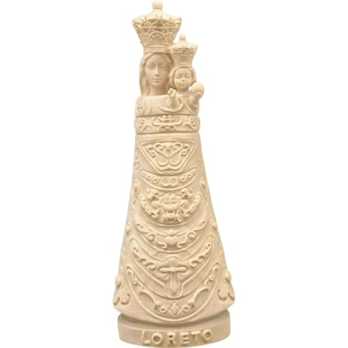 Madonna de Loreto en bois statue durable sans plastique pour crèche - 3