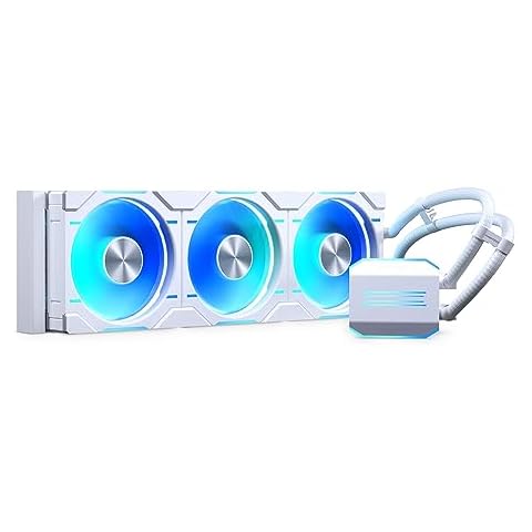 Phanteks (PH-GO360D30_DWT01) Glacier One 360D30 Premium D-RGB AIO Liquid CPU Cooler, DRGB Pump Cap Design, 3X D30 120mm PWM D-RGB Fans, Support Intel Core 14th Gen, White Cover