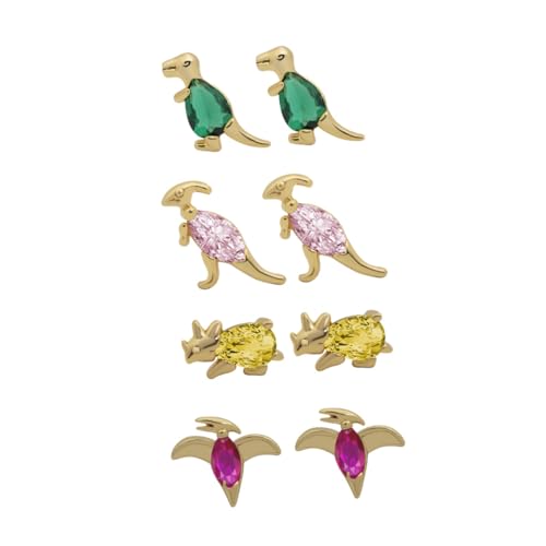 Pendientes de dinosaurio ligeros que evitan molestias en niñas