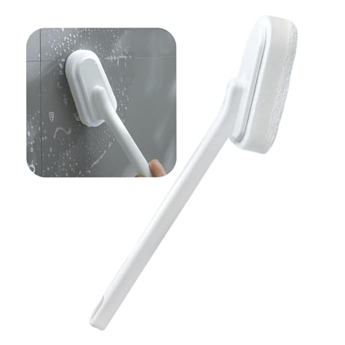 Long Handle Sponge Brush Toilet Brushes Sponge Scouring Pads for Dishwashing Kitchen Toilet Bathroom Wash Cleaning Tool Accessory (Long-Handled Brush)
