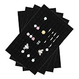 Toyvian 4 Piezas Insertos para Joyería Almohadillas Negras para Caja de Anillos y Pendientes Soporte Apilable para Exhibición y Almacenamiento Organizado