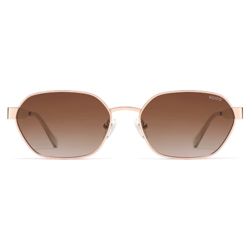 Image of SOJOS Trendy Polarized Hexagon Sunglasses Womens Mens SJ1238