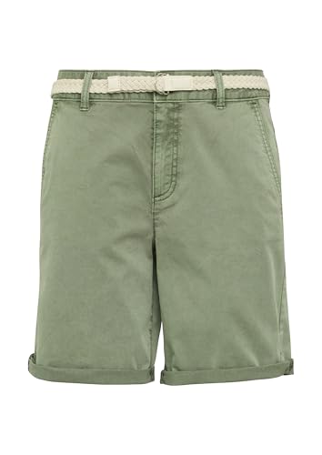 s.Oliver Shorts mit geflochtenem Gürtel und Garment Dye