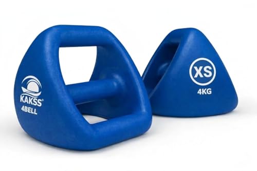 Image of Kakss 4BELL Multipurpose Gym Equipment 4-in-1 Dumbbell, Kettlebell, Push-Up Bar & Med Ball, Compact Home Workout Tool for Men & Women,(ONE PIECE) (4kg Blue)
