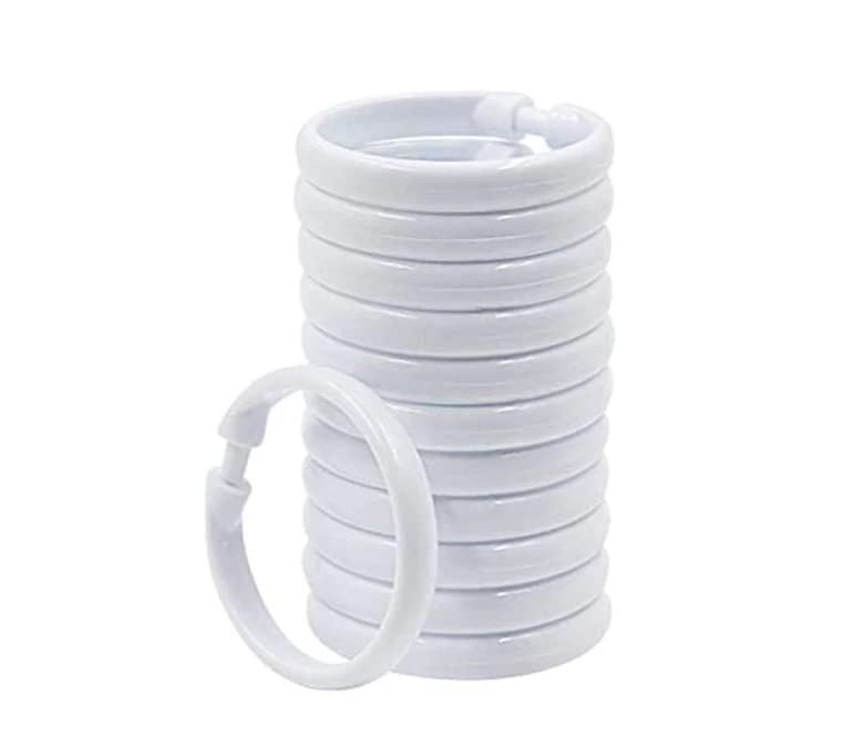 Polyvinyl Chloride Solid Shower Curtain Hooks/Rings , Medium, White, Pack of 12 (B08KWBJMTC) Amazon Price History, Amazon Price Tracker