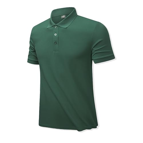 Zingther Men's Regular-fit Cotton Blend Pique Polo Shirt, Short Sleeve Casual Business Polo Shirts