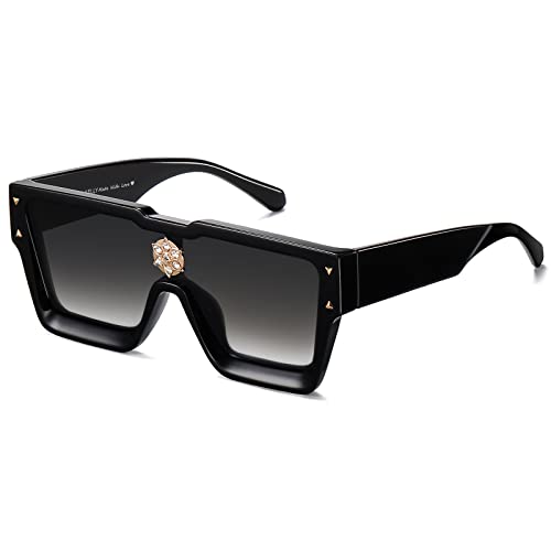 LIXX Retro Millionaire Sunglasses Square Metal punk Rock Hip hop Sunglasses men women 1:1