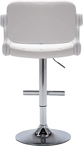 Ac Pacific Acbs24-White Acbs24 Bar Stool, Snowy White #TOP4