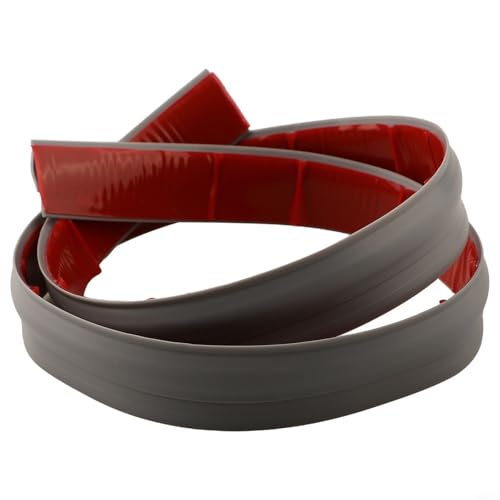 Yhenlovtt Tapis pour bande de bordure en TPE - Seuil de porte pour une jointure sans couture entre la moquette, le carrelage et le stratifié dans les espaces domestiques ou commerciaux (gris, 1 m)