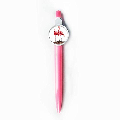 Stylo à bille rétractable bleu flamant rose pour couple par DIYthinker