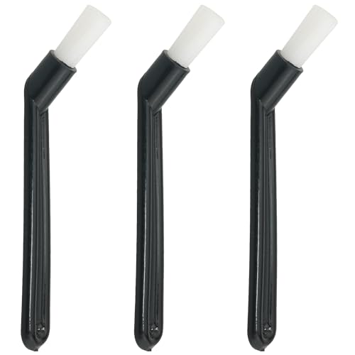 FMHXG 3PCS Coffee Machine Cleaning Brush Semi Automatic Bent Nylon Bristle Brush 25x10mm/0.98 x 0.39 inches Cleaning Brush Used for Coffee Grinders Milk Frothers Soy Milk Machines