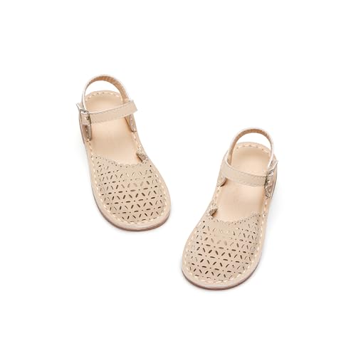 Image of Flaryzone Girls Sandals Closed Toe Summer Flats Dress Sandals Shoes Toddler /Little Kid