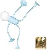 Changeable Shape Funny Sportsman Night Light, 2025 New Little Man Lights with Suction Cups, Mini Funny Sportsman Night Light for Bedroom, Bathroom, Corridor, Kitchen (Blue)