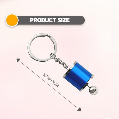 Image of Creative Auto Part Model Gear Box Shifter Keychain, 6 Speed Gear Box Shifter Keychain Key chain Ring, Mini Car Gear Shift Stick Knob Keyring, Car Key Fob Keychain Accessories(Blue)