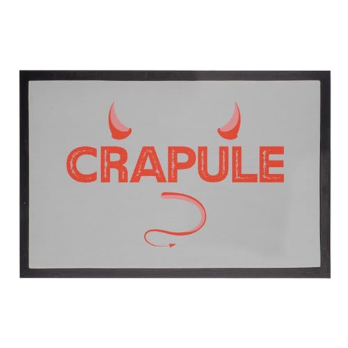 Paillasson gris 75x50cm entrée propre Crapule Démon Méchant Mignon - 2