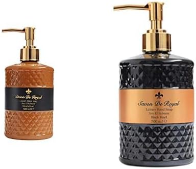 Savon De Royal Luxury Vegan Sıvı Sabun Eden's Pearl (500 ml) xSavon De Royal Luxury Vegan Sıvı Sabun Black Pearl (500 ml)