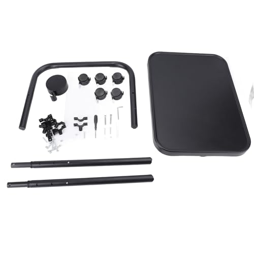 Mesa de cama con ruedas Hamwesh ajustable y plegable de 3 niveles 8