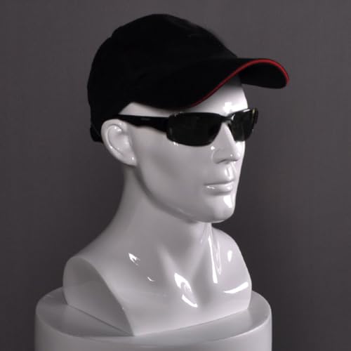 Mannequin homme blanc brillant support casque audio et perruque pour salon coiffeur