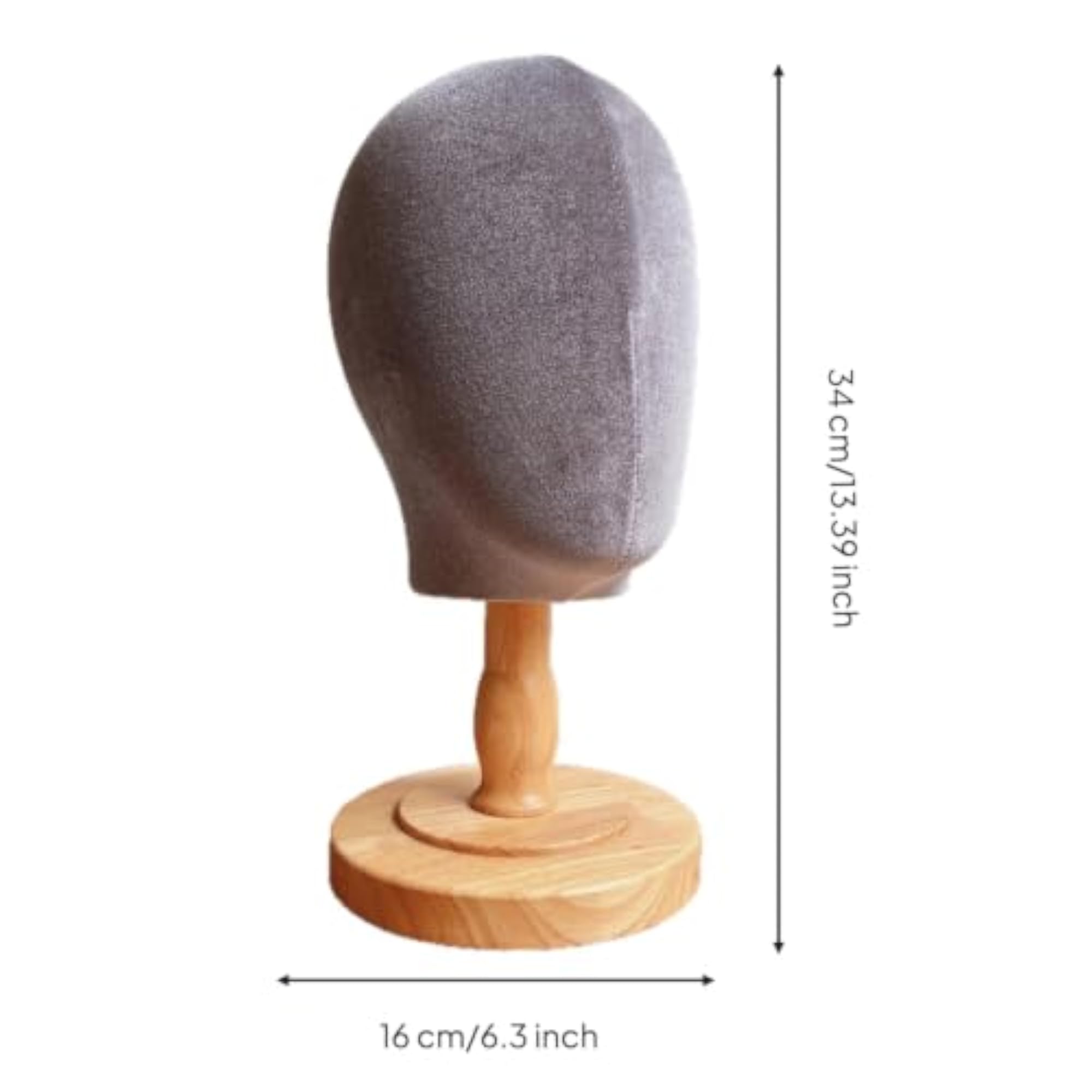 Pinnable Velvet Head Wooden Head with Stand