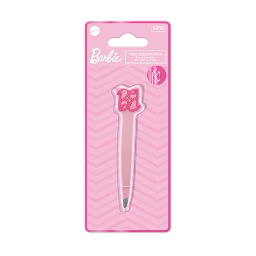 Barbie - Pinzas de precisión con mandíbula sesgada - Forma ergonómica antideslizante - Acabado en oro rosa - Esculpir cejas sin romper - Accesorio de depilación profesional - imagen 2