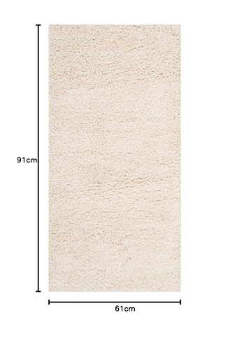 Safavieh Shaggy Rug for Living Room Dining Room Bedroom - Milan Shag Collection High Pile Ivory 24" X 36" - Image 2