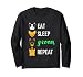 Eat Sleep Groom Repeat Jouet de toilettage pour chien Manche Longue