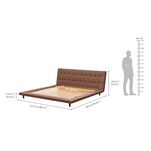 Image of Wakefit Somora King Size Non Storage Upholstered Bed