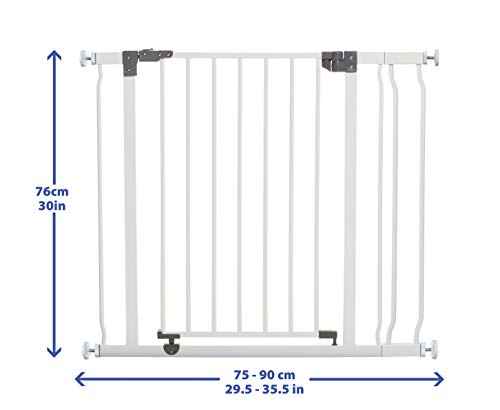 Image of Dreambaby Liberty Walk Thru Baby Safety Gate with Stay Open Feature, Fits 84-90 cm Openings, Pressure Mounted Security Gates - Model G776BB