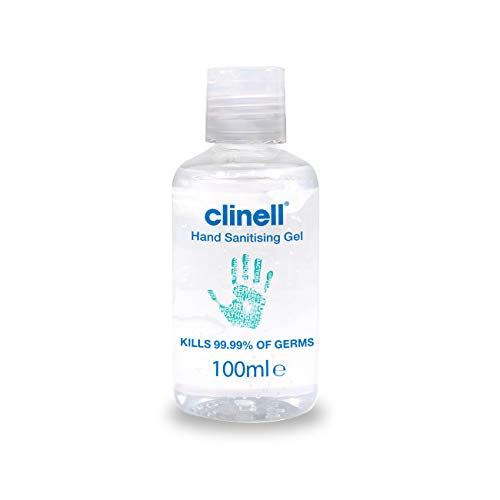 Clinell CHSG100RB Hand Sanitiser Gel - Dermotologically Tested, Kills 99.99% of Germs, Quick and Kind to Skin, No Stickiness - 100 ml bottle