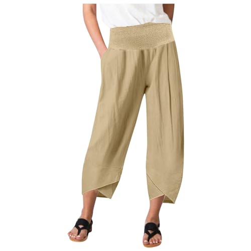 Pantalon bohème baggy taille haute pour vos vacances et sorties d'été