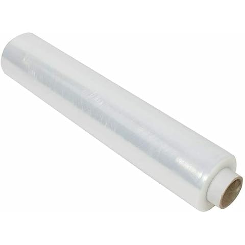 Maecena Pallet Wrap Cling Film - 1 Heavy Duty Shrink Wrap Roll - Tear Resistant Stretch Wrap Rolls 400 mm x 250 m - Moving Essentials for Homes and Industrial use - Clear - Pack of 1 Cover