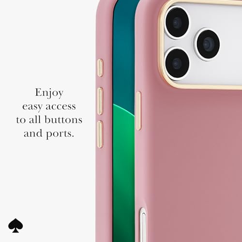 Image of kate spade new york iPhone 17 Pro Max Case - Compatible with MagSafe - Designer Phone Case - Icon Dusk Rose