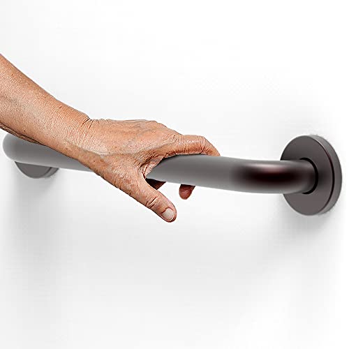 Ameriluck Stainless Steel Bath Safety Grab Bar, Ada Compliant 500Lbs Loading Capacity (Orb, 16 Inch) #TOP2