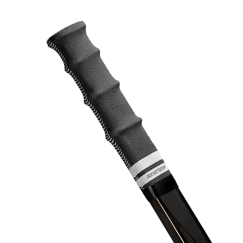ROCKETGRIP Hockey Stick Replacement Grip – Hockey Stick Tape Alternative for Ice Hockey – Long-Lasting, Easy to Install, for Adults & Kids – Fabric (One Size, Black)