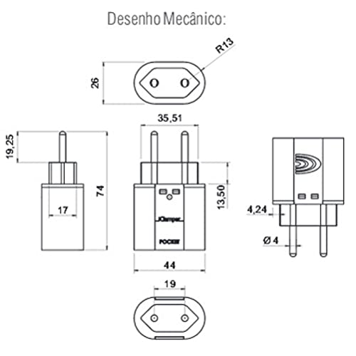 iCLAMPER Pocket 2 Pinos - 10A Branco