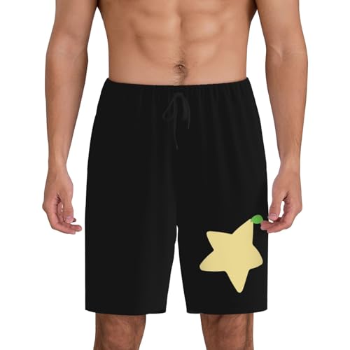 Paopu Fruit Pajama Shorts for Men, Men's Pajama Bottoms, Sleepwear for Summer