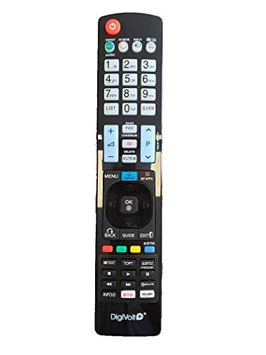 Digi Volt+ Mando a Distancia Compatible con LG, Funciona con la mayoria de Las televisiones, Compatible LCD/Plasma/OLED/Smart TV Digi Volt+ Mando a Distancia Compatible con LG, Funciona con la mayoria de Las televisiones, Compatible LCD/Plasma/OLED/Smart TV