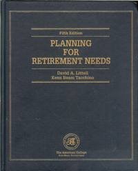 Planning for Retirement Needs (Huebner School S... 1579960391 Book Cover