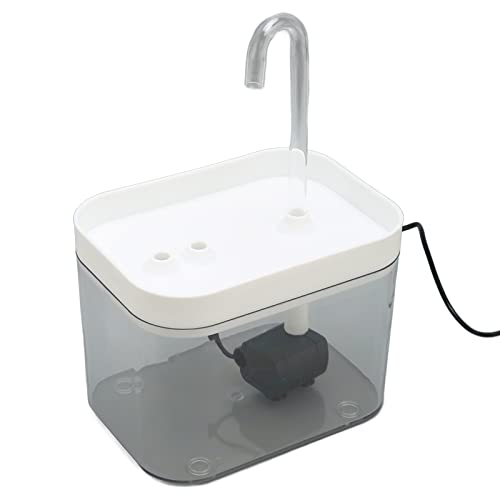 Enforose Cat Water Fountain 2 L Automatic Quiet USB Powered Transparent Pet Water Dispenser with Replacement Elbow Tube Filter Cotton for Cats, Dogs (EnforoseM70gwB-12) -  Enforosepaxi1k7ugw-12