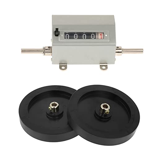 Meterzähler, Drehrad 5-stellig 0-9999,9 Längenzähler Max. Geschwindigkeit 350 U/min. Grauer Reset für das Aufnehmen von Weben, Kunststofffolien, Leder usw