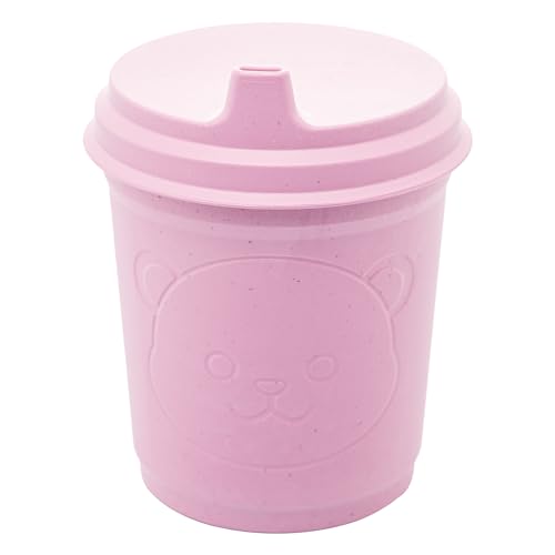 Copo de Bambu e PP com Tampa Baby Bear Rosa - Lyor