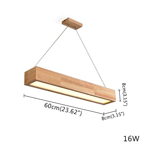 Suspension rectangulaire en bois pour éliminer l'éblouissement avec une lumière LED douce - 5